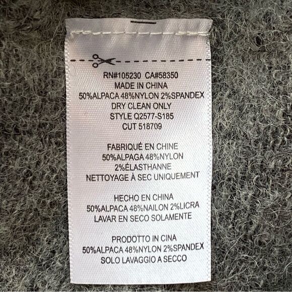 Equipment Rumor Gray Alpaca Blend Turtleneck Sweater Size Small - Picture 8 of 12